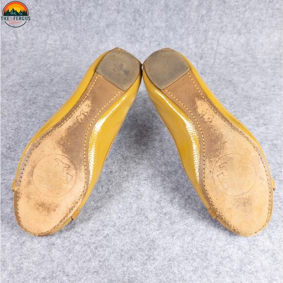 Tory Burch Aaden Ballet Flats Beige Tan Leather Round Toe Slip-On Women's 7.5M - Picture 6 of 16